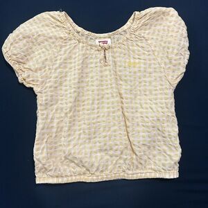 Levi’s Yellow Gingham Kids Top